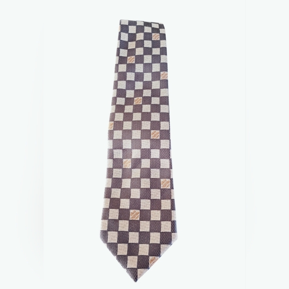 Louis Vuitton Brown Checkered Tie - Picture 2 of 7